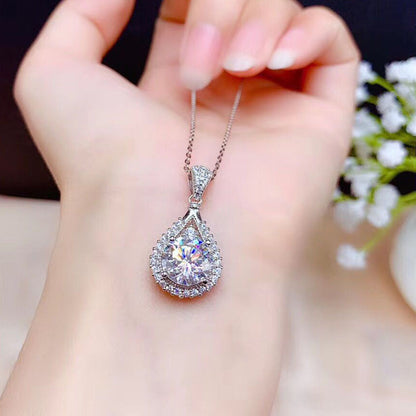 Water Drop Pear-shaped Imitation Moissanite High Pendants