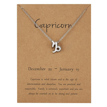 Version Twee Constellation Rhinestone Paper Card Necklaces
