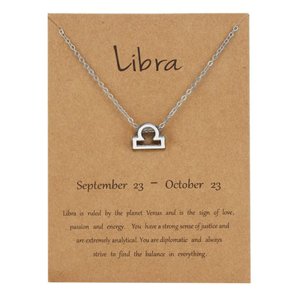 Version Twee Constellation Rhinestone Paper Card Necklaces