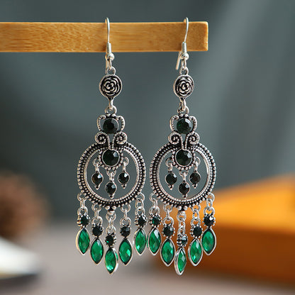 Women's Jewelry Retro Round Hollow Chinese Style Earrings