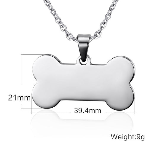 Men's Stainless Steel Titanium Dog Tag Can Pendants