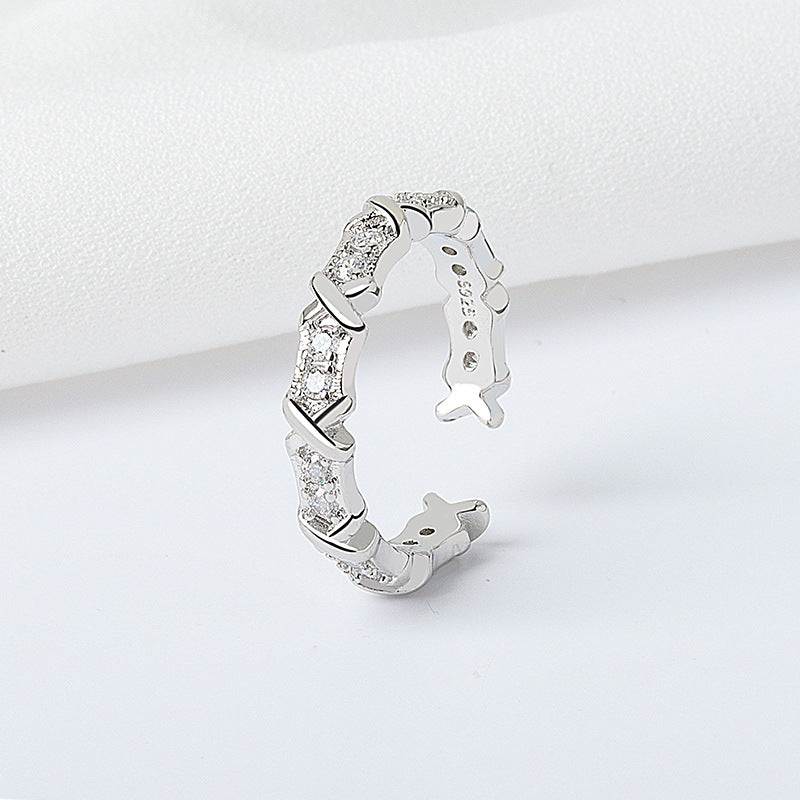 Diamond Fashion Temperament Open Design Young Rings