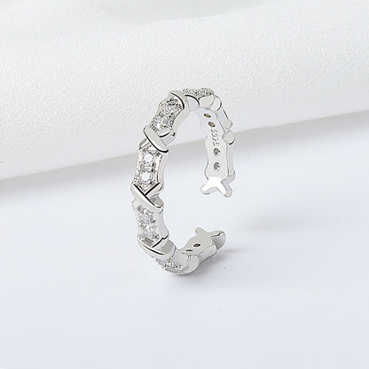 Diamond Fashion Temperament Open Design Young Rings