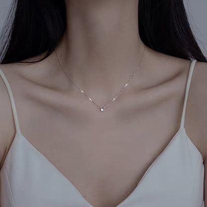 Sier Zircon Fashion Diamond Inlaid Clavicle Necklaces