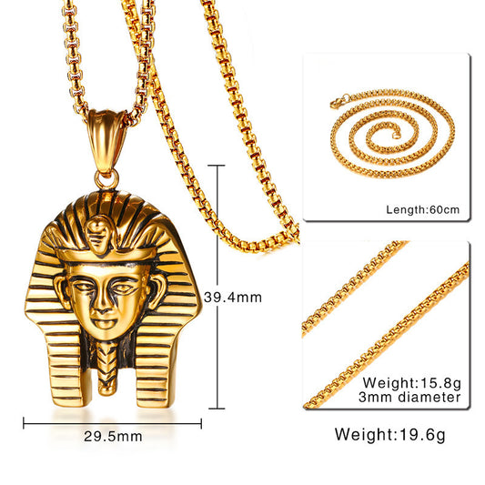 Ancient Mysterious Ornament Stainless Steel Pharaoh Necklaces