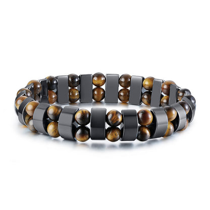 Men's Jewelry Haematite Tigereye Beaded Wrist Bracelets