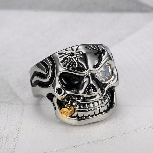 Men's Classic Accessories Vintage Personality Gold Pipe Cool Rings