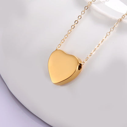 Stainless Steel Heart-shaped Open Memorial Ashes Pendants