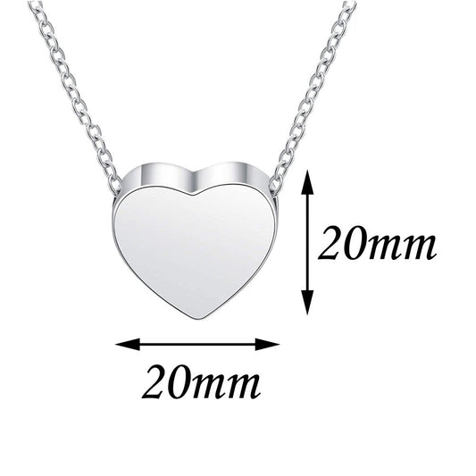 Stainless Steel Heart-shaped Open Memorial Ashes Pendants