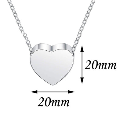 Stainless Steel Heart-shaped Open Memorial Ashes Pendants