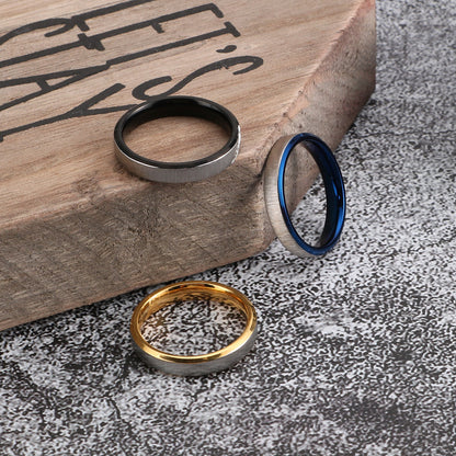 Fashion Simple Stainless Steel Sand Unisex Rings