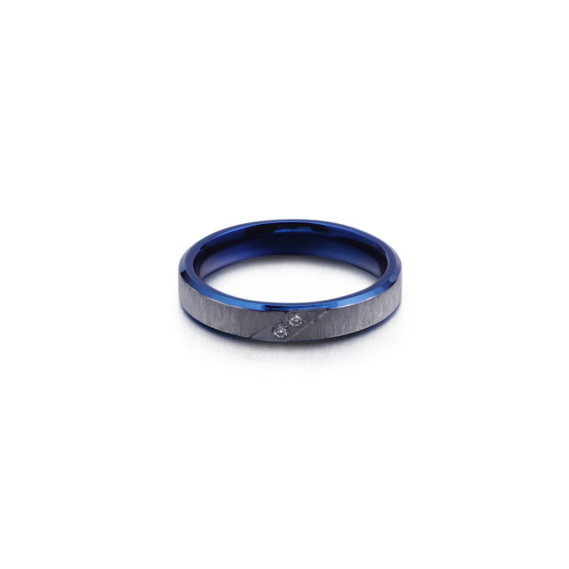 Fashion Simple Stainless Steel Sand Unisex Rings