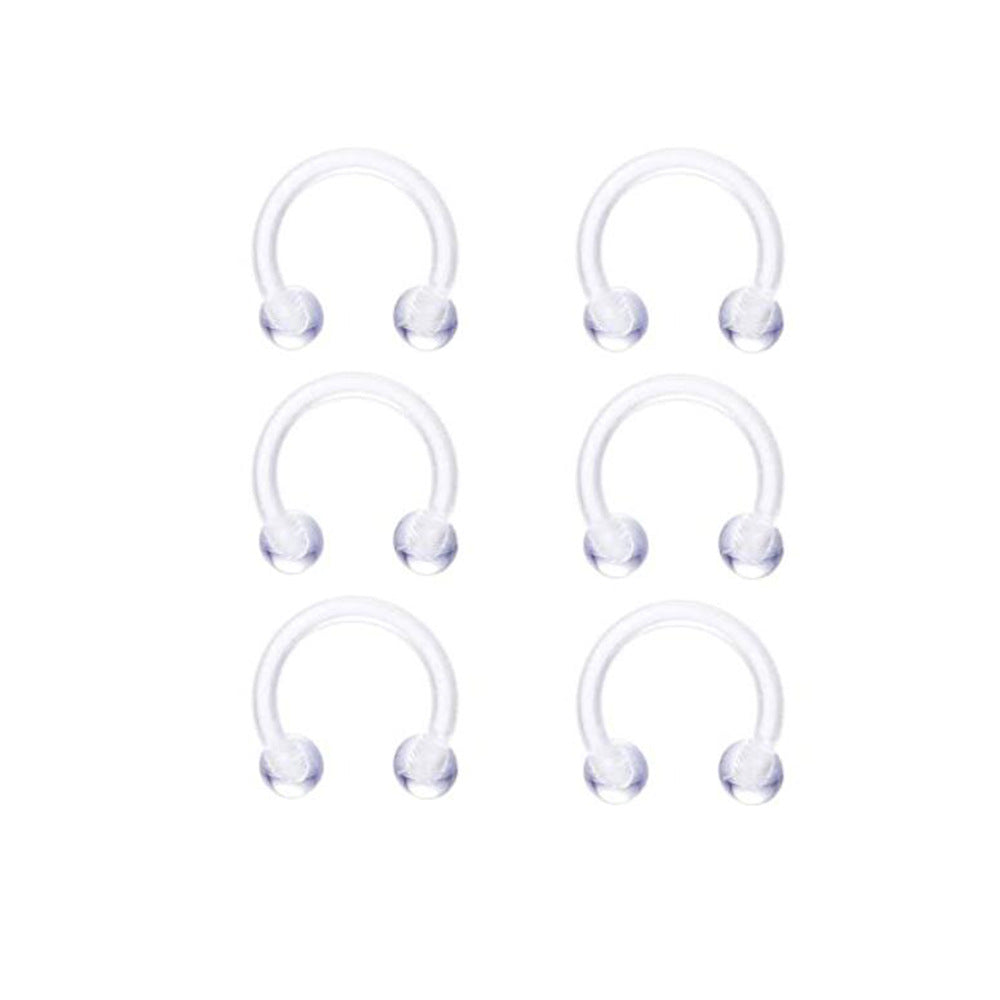 Transparent Acrylic Puncture Suit Nose Eyebrow Umbilical Earrings