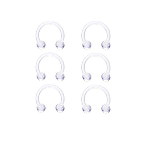 Transparent Acrylic Puncture Suit Nose Eyebrow Umbilical Earrings