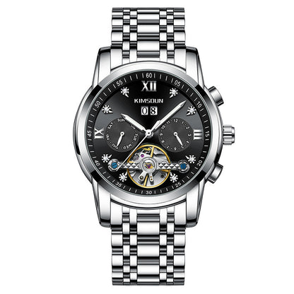 Men's Tourbillon Hollow Automatic Watch Waterproof Mechanical Watches