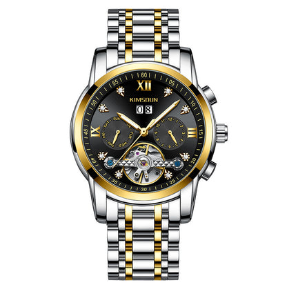 Men's Tourbillon Hollow Automatic Watch Waterproof Mechanical Watches
