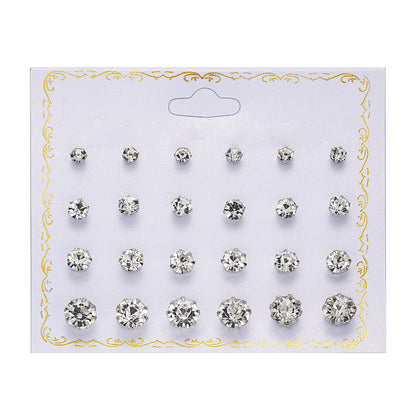 Transparent Colorful Round Zircon Card Month Rings