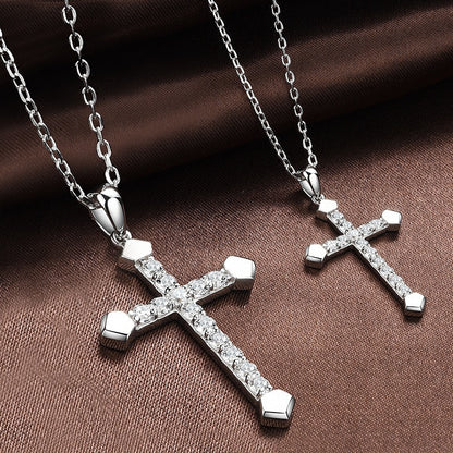 Fashion Diamond Cross Simple Male Female Pendants