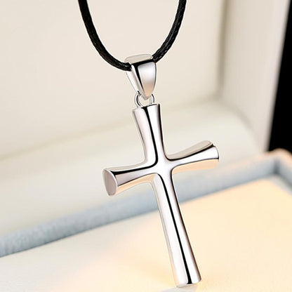 Fashion Diamond Cross Simple Male Female Pendants