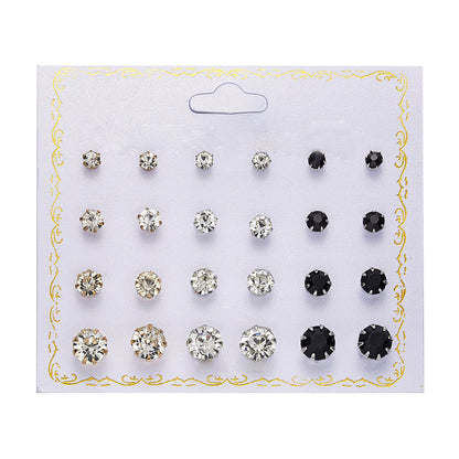 Transparent Colorful Round Zircon Card Month Rings
