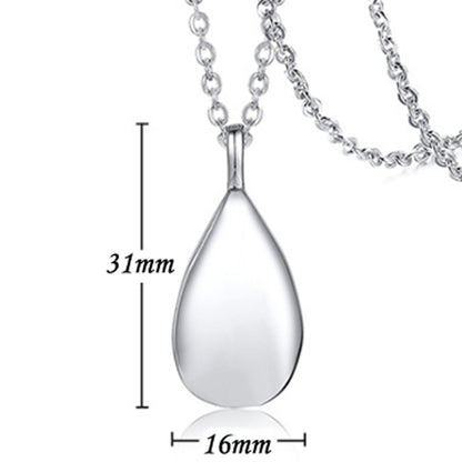 Water Drop Stainless Steel Perfume Bottle Pendants