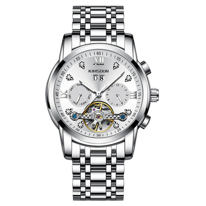 Men's Tourbillon Hollow Automatic Watch Waterproof Mechanical Watches