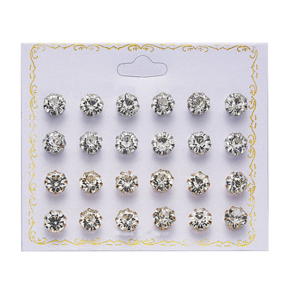 Transparent Colorful Round Zircon Card Month Rings