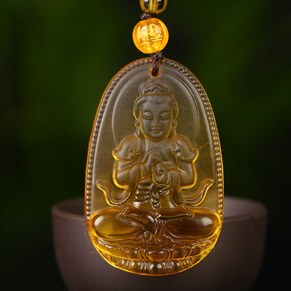 Citrine Zodiac Natal Buddha Eight Patron Pendants