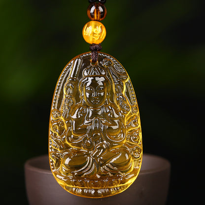 Citrine Zodiac Natal Buddha Eight Patron Pendants