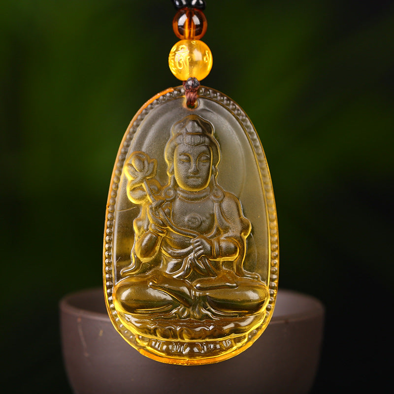 Citrine Zodiac Natal Buddha Eight Patron Pendants