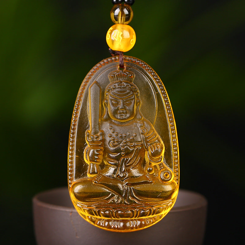 Citrine Zodiac Natal Buddha Eight Patron Pendants