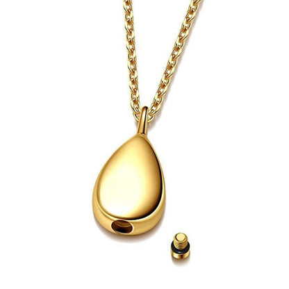 Water Drop Stainless Steel Perfume Bottle Pendants