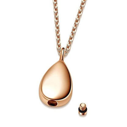 Water Drop Stainless Steel Perfume Bottle Pendants