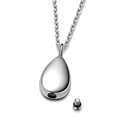 Water Drop Stainless Steel Perfume Bottle Pendants