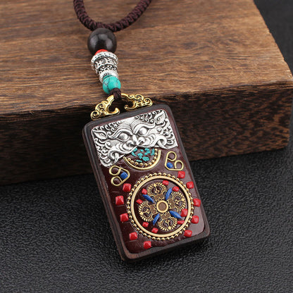 Hand-made Blackwood Sweater Chain Elephant God Pendants