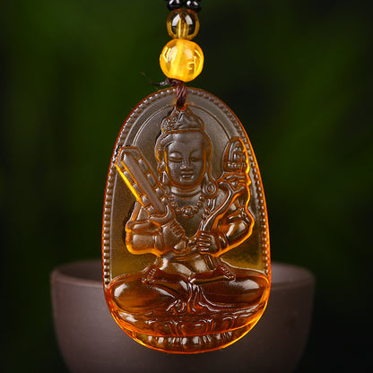 Citrine Zodiac Natal Buddha Eight Patron Pendants