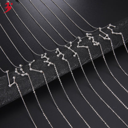 Twee Constellation Diamond Stainless Steel Clavicle Necklaces