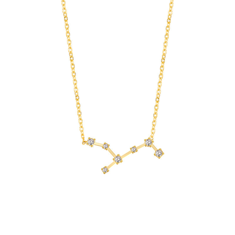 Twee Constellation Diamond Stainless Steel Clavicle Necklaces