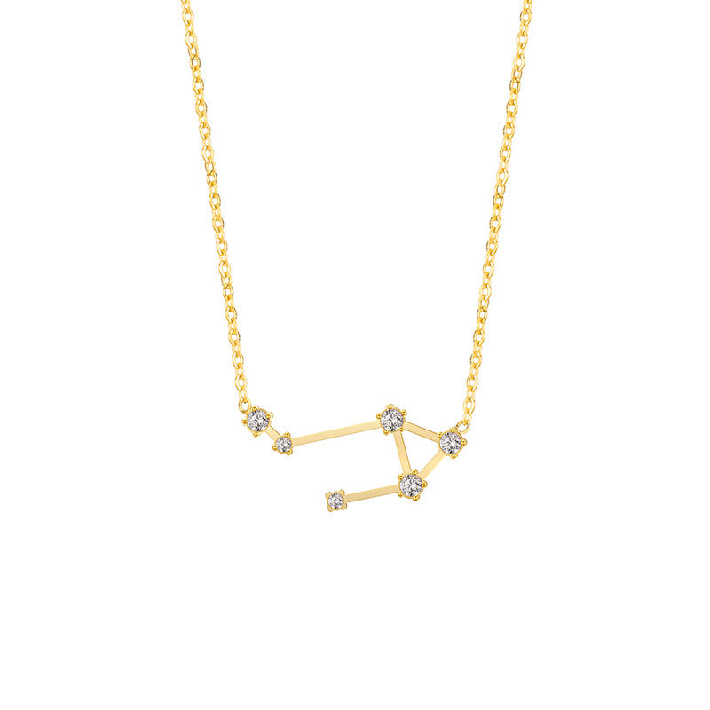 Twee Constellation Diamond Stainless Steel Clavicle Necklaces