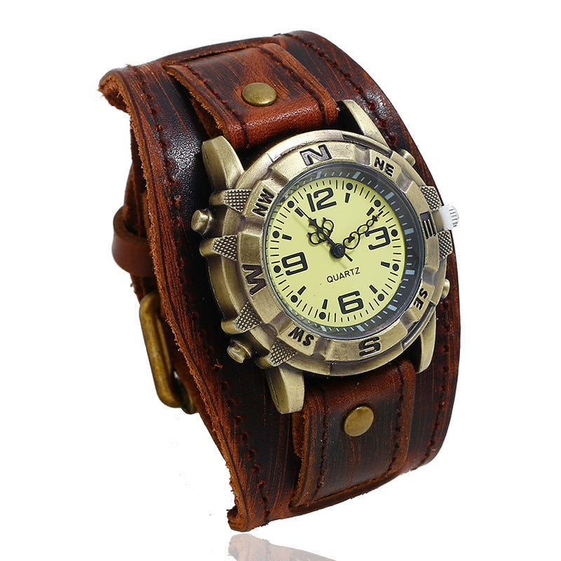 Men's Watch Vintage Cowhide Jewelry Genuine Leather Bracelets