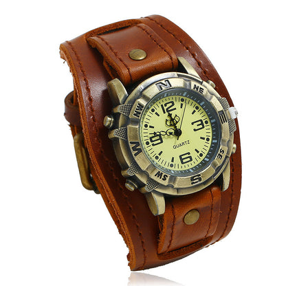 Men's Watch Vintage Cowhide Jewelry Genuine Leather Bracelets