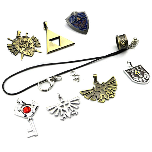 Zelda Legend Bronze Logo Link Chic Eye Necklaces