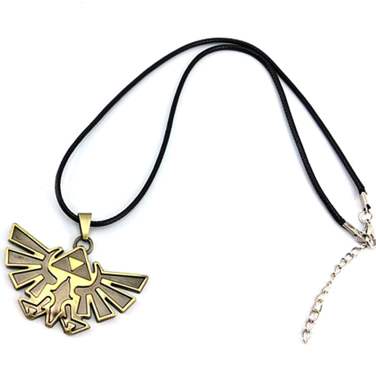 Zelda Legend Bronze Logo Link Chic Eye Necklaces