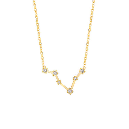 Twee Constellation Diamond Stainless Steel Clavicle Necklaces