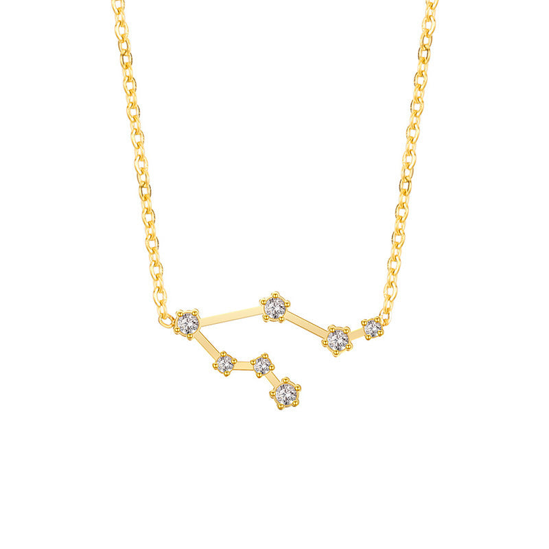 Twee Constellation Diamond Stainless Steel Clavicle Necklaces