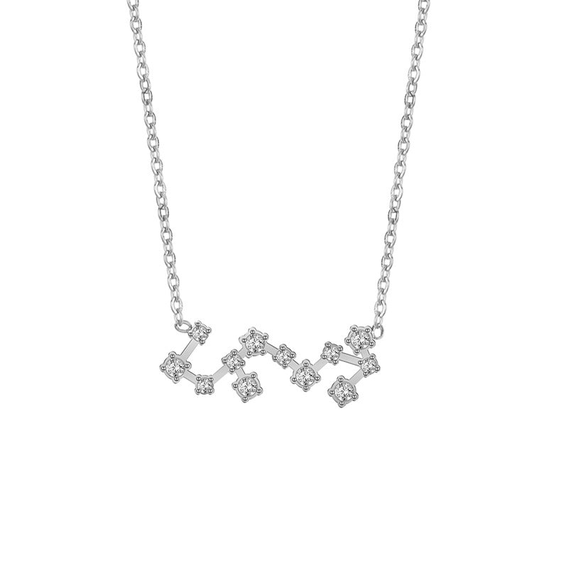 Twee Constellation Diamond Stainless Steel Clavicle Necklaces