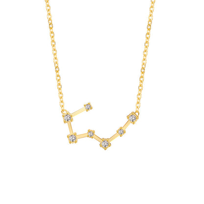 Twee Constellation Diamond Stainless Steel Clavicle Necklaces