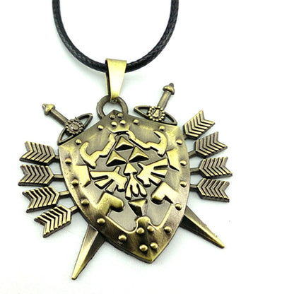 Zelda Legend Bronze Logo Link Chic Eye Necklaces