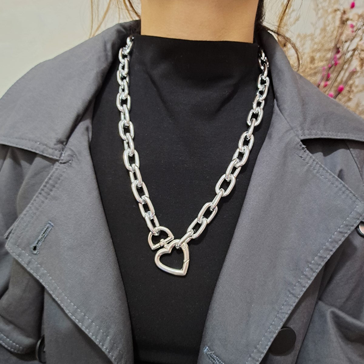 Women's Ornament Retro Exaggerated Thick Chain Love Necklaces