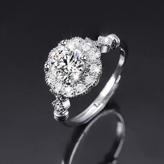 Moissanite Female Live Streaming On Opening Rings